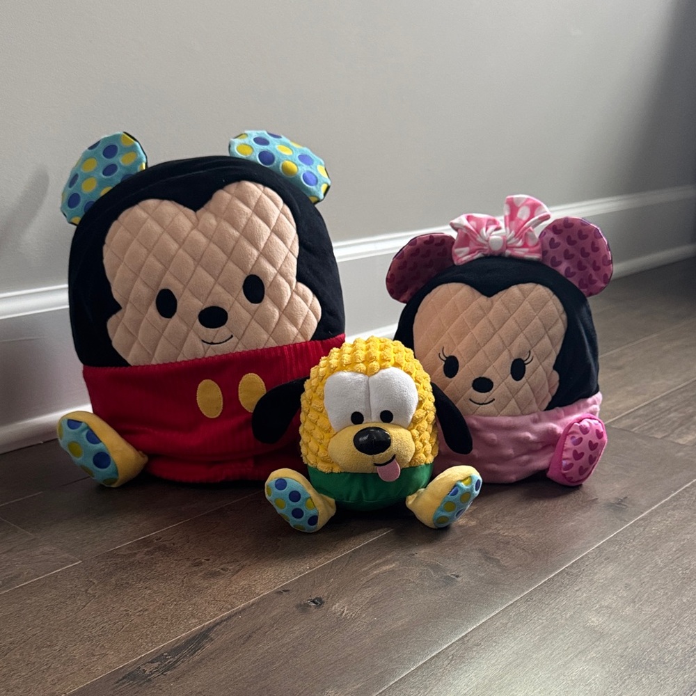 Disney Nesting Stuffed Animal with Mickey Mouse, Minnie Mouse and Pluto